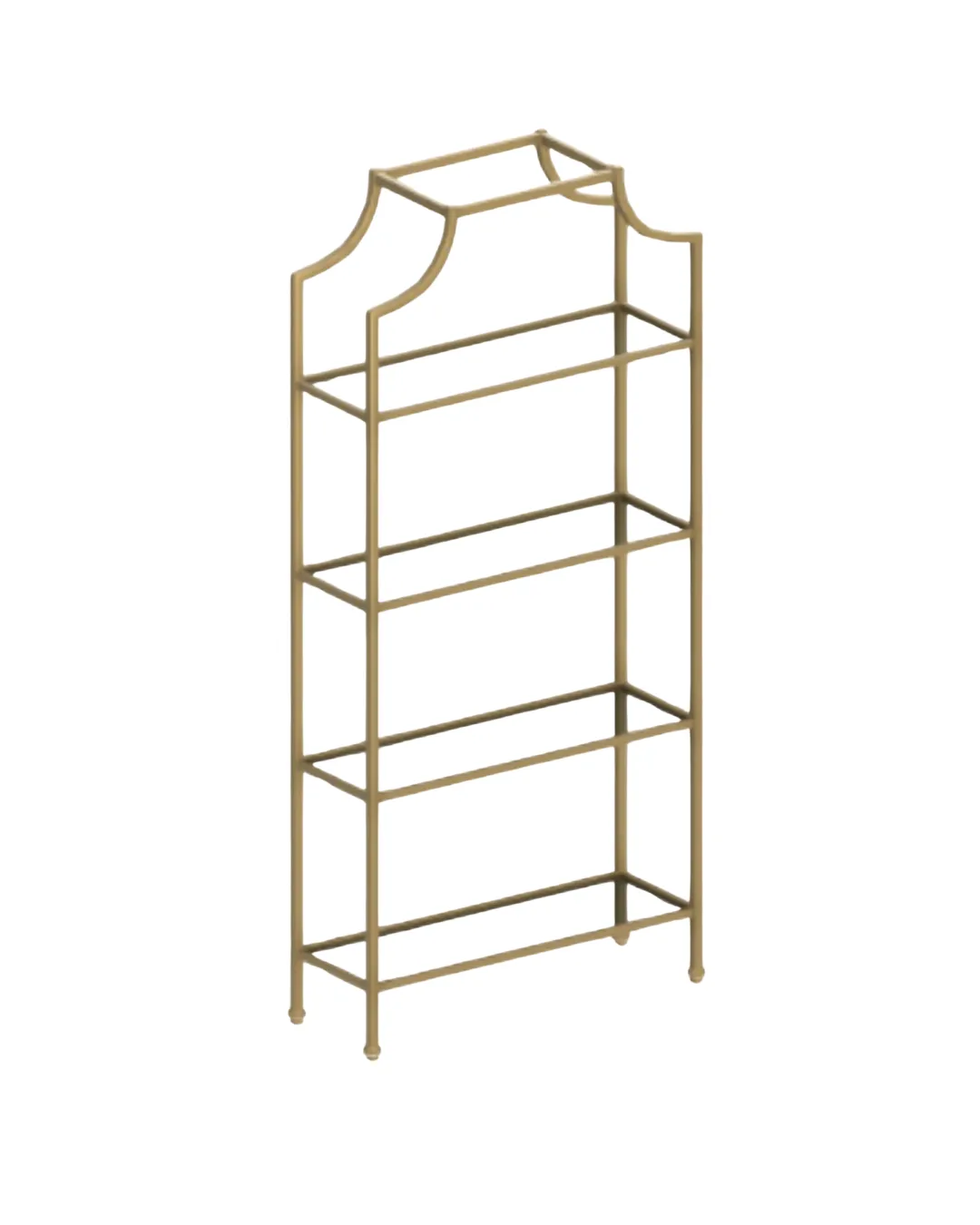 5 Tier Gold Shelf Display