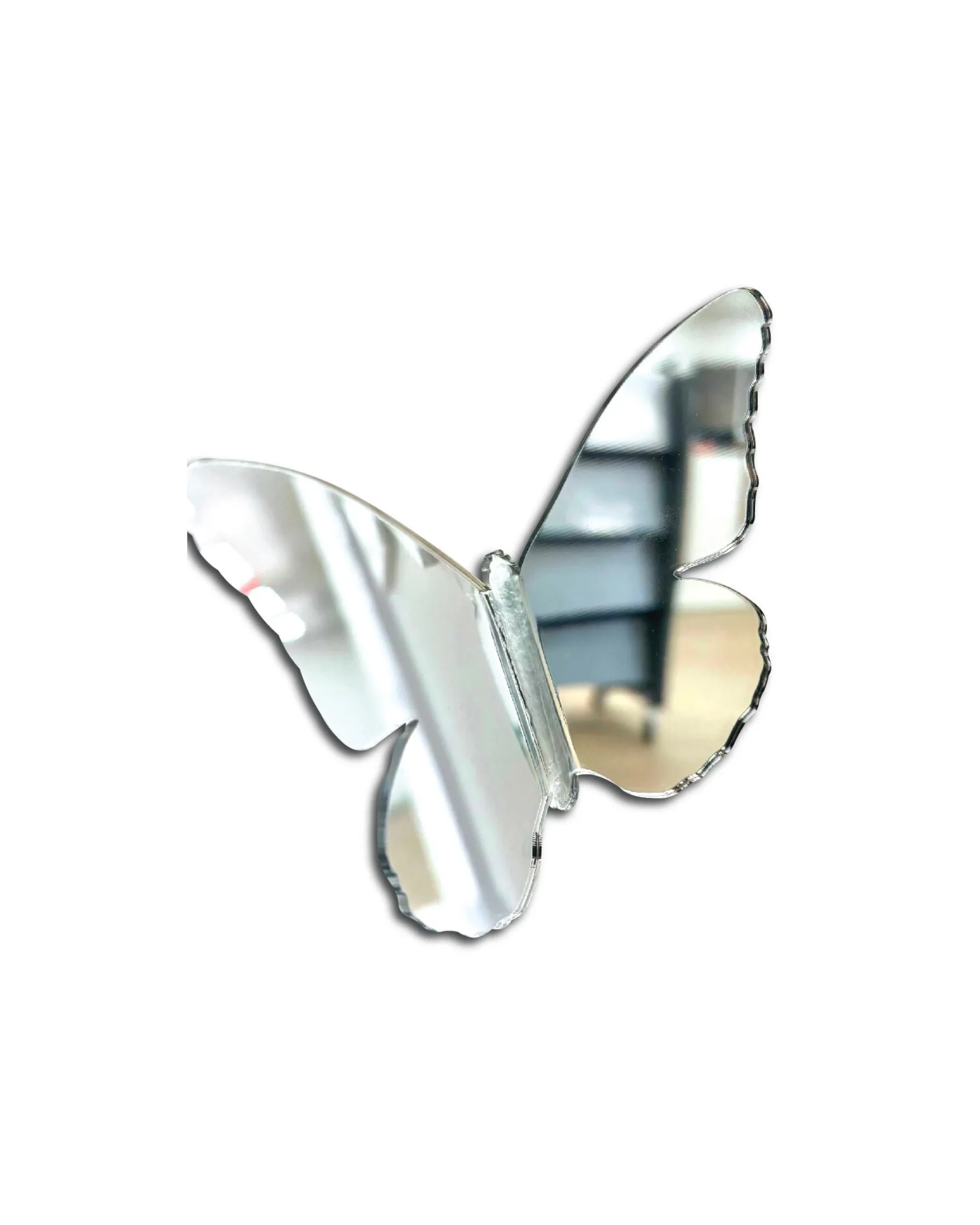 Silver Mirrored Butterfly