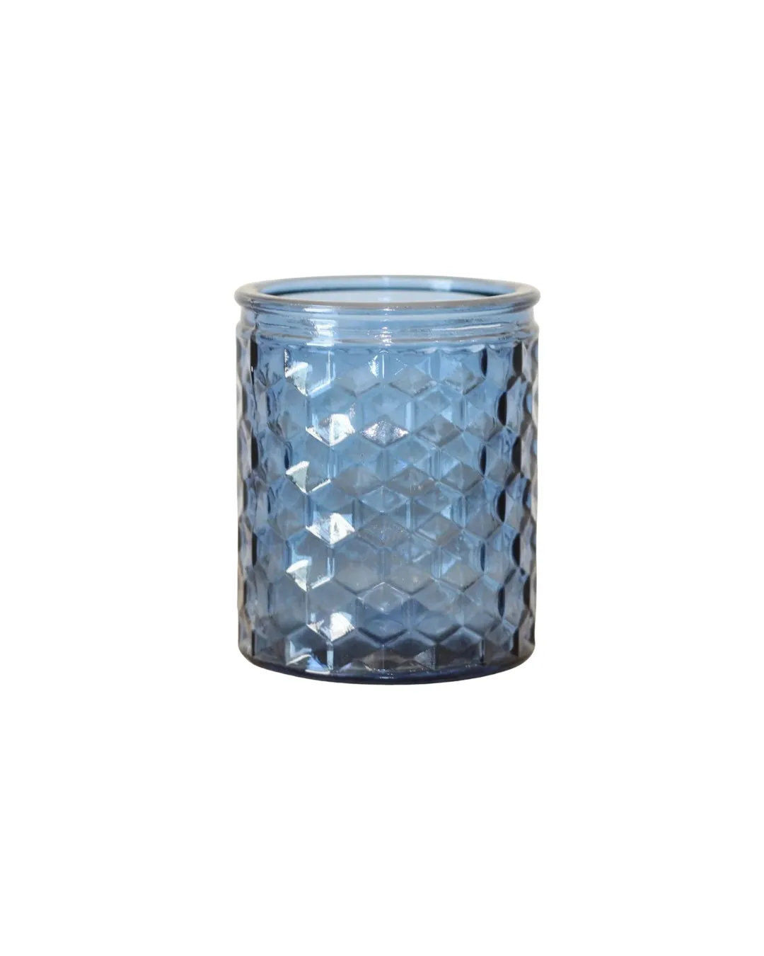 Blue Textured Votive Candle Holder