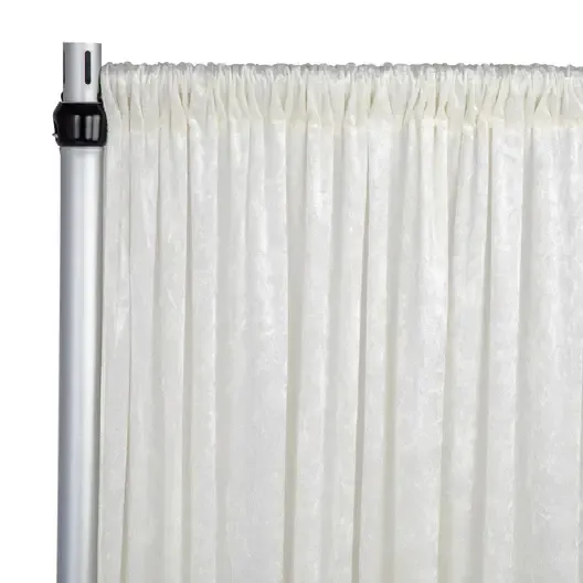 Velvet Drape 10ftH 52"W- Ivory 