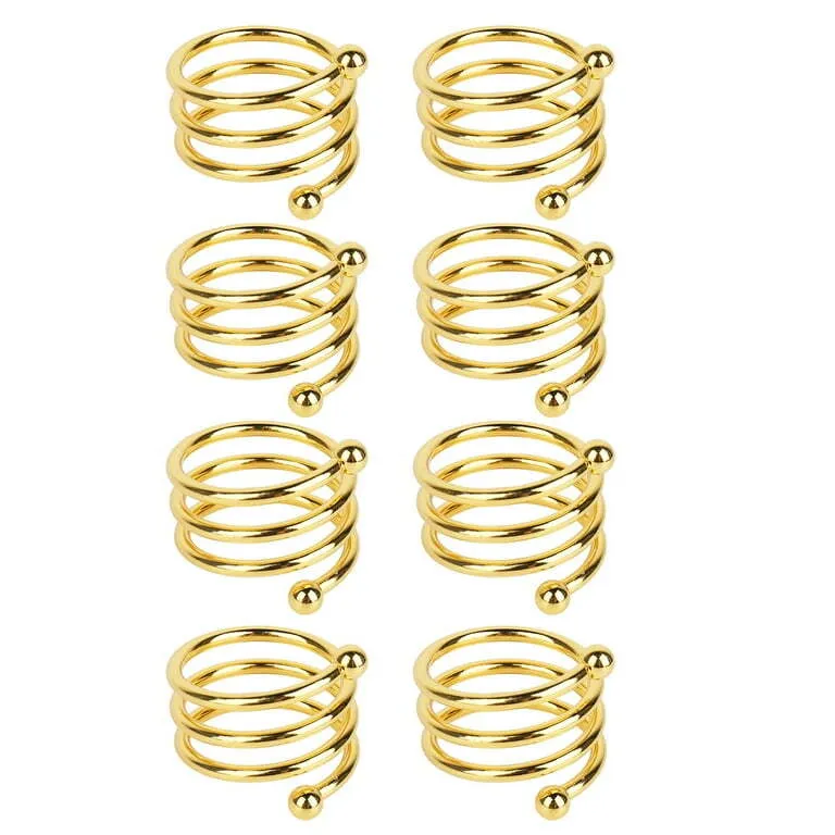 Gold Spiral metal napkin Ring 