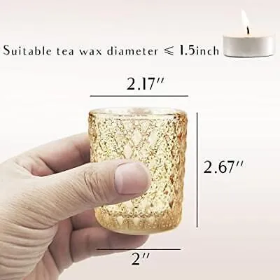 SHMILMH Gold Votive Candle Holders 