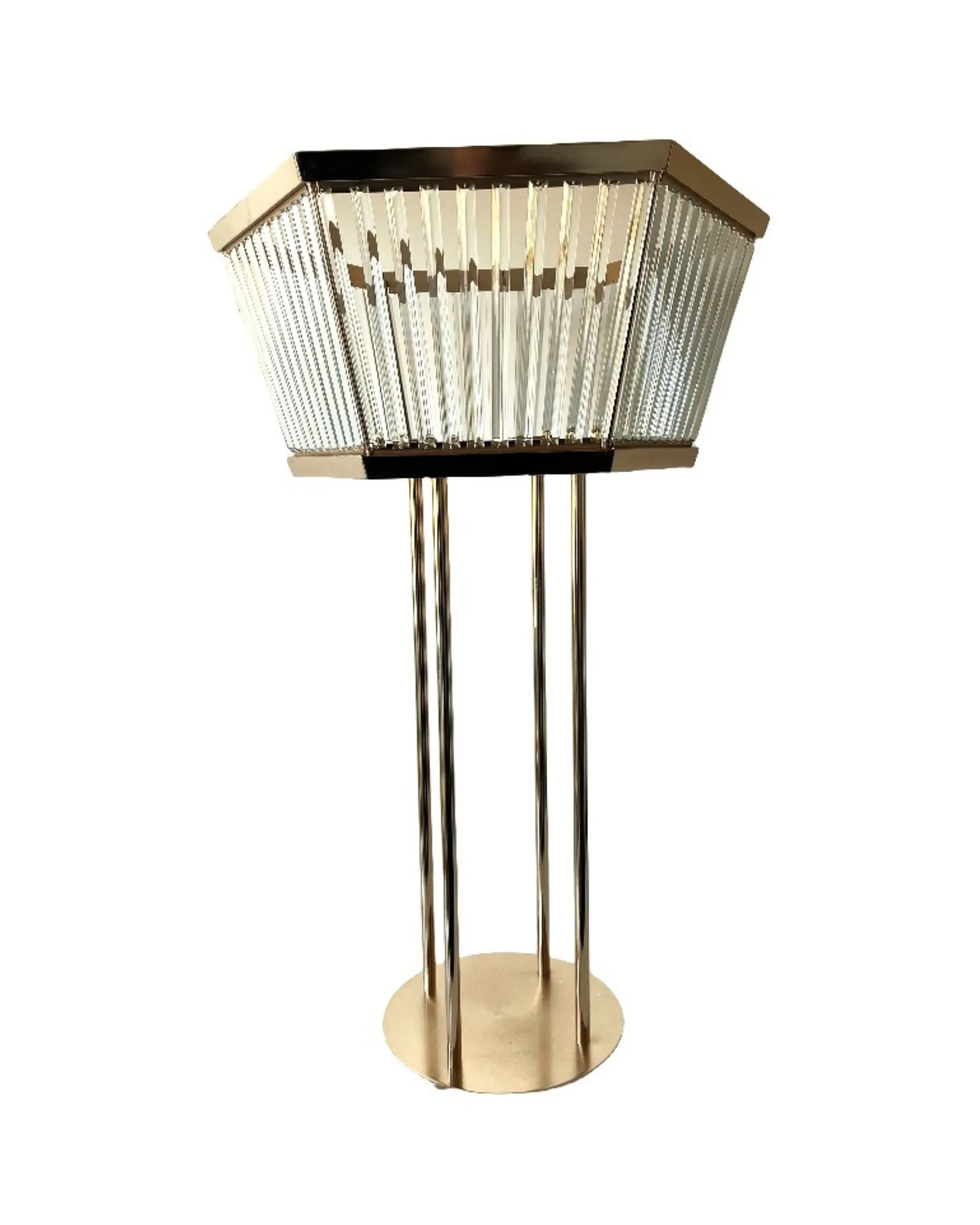 12 Piece Gold Crystal Stand Candle Holder Centerpiece