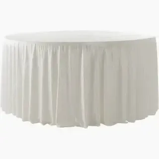 Velvet 120" Round Tablecloth- Ivory