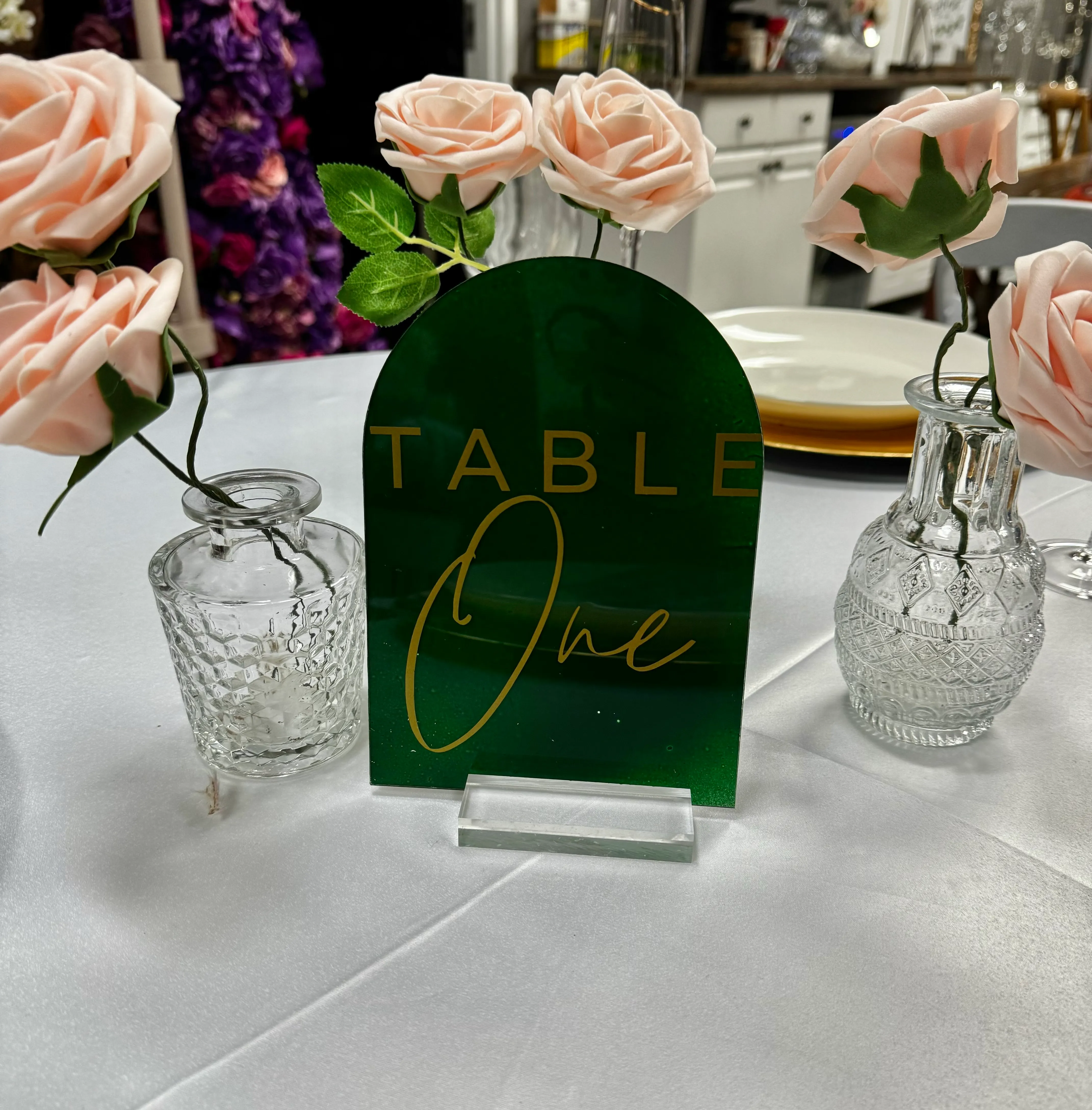 Emerald Green table numbers 1-10