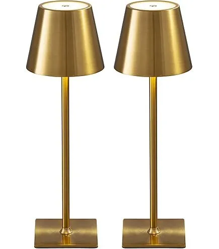 Gold Cordless Table Lamp