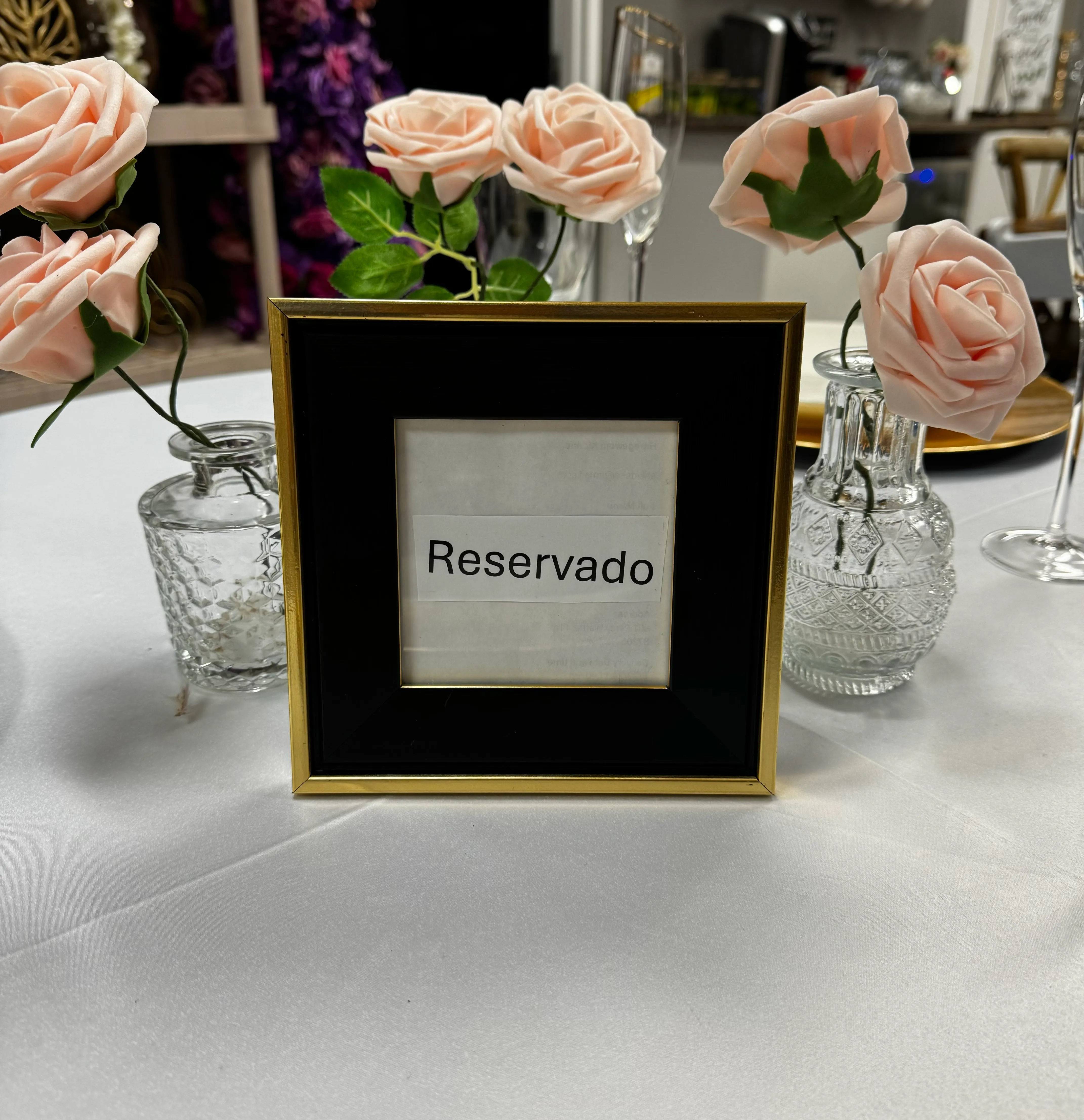 Reserved signs (English or Spanish) 6in x 6in