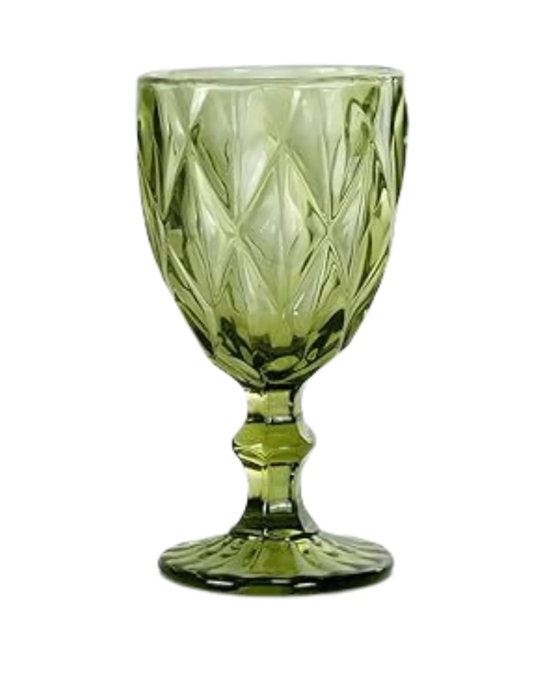Green Cushion Water Goblet 