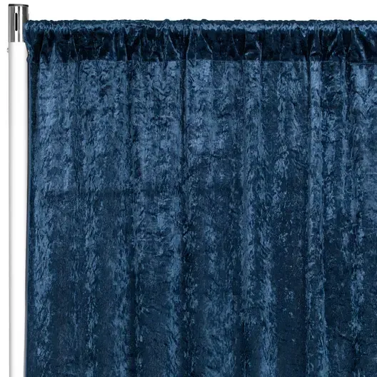 Velvet Drape 10ftH 52"W- Navy Blue 
