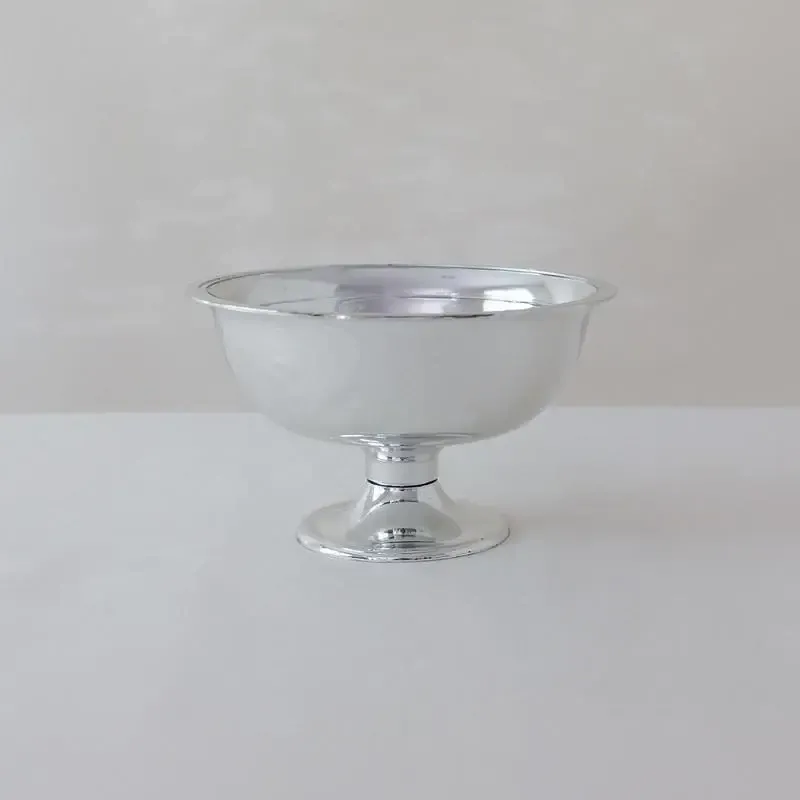 Silver Plastic Bowl Vase 