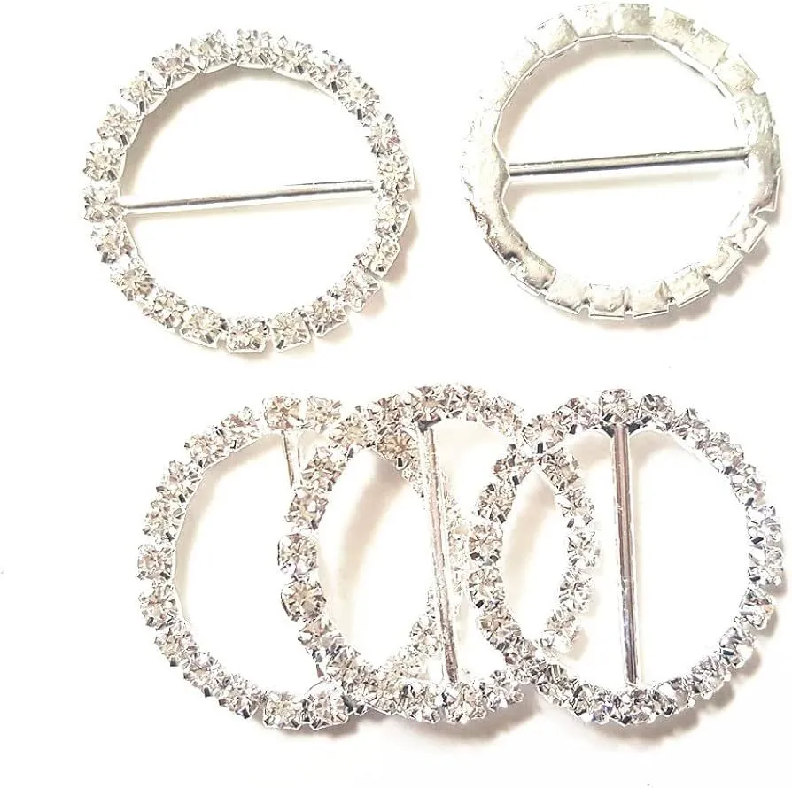 Silver Round buckle napkin ring