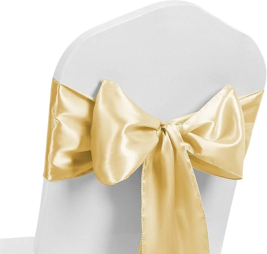 Champagne Satin Chair Sash
