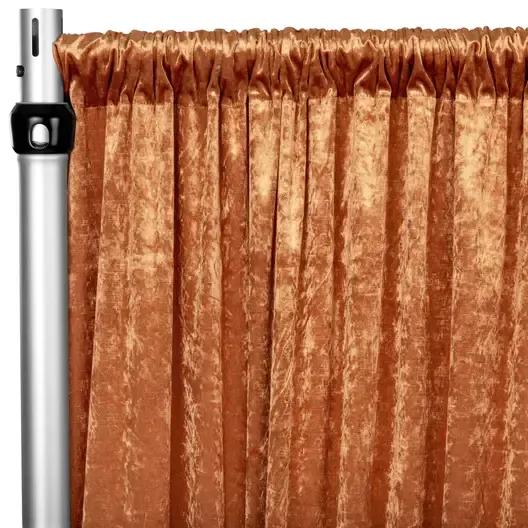 Velvet Drape 10ftH 52"W- Terracotta 