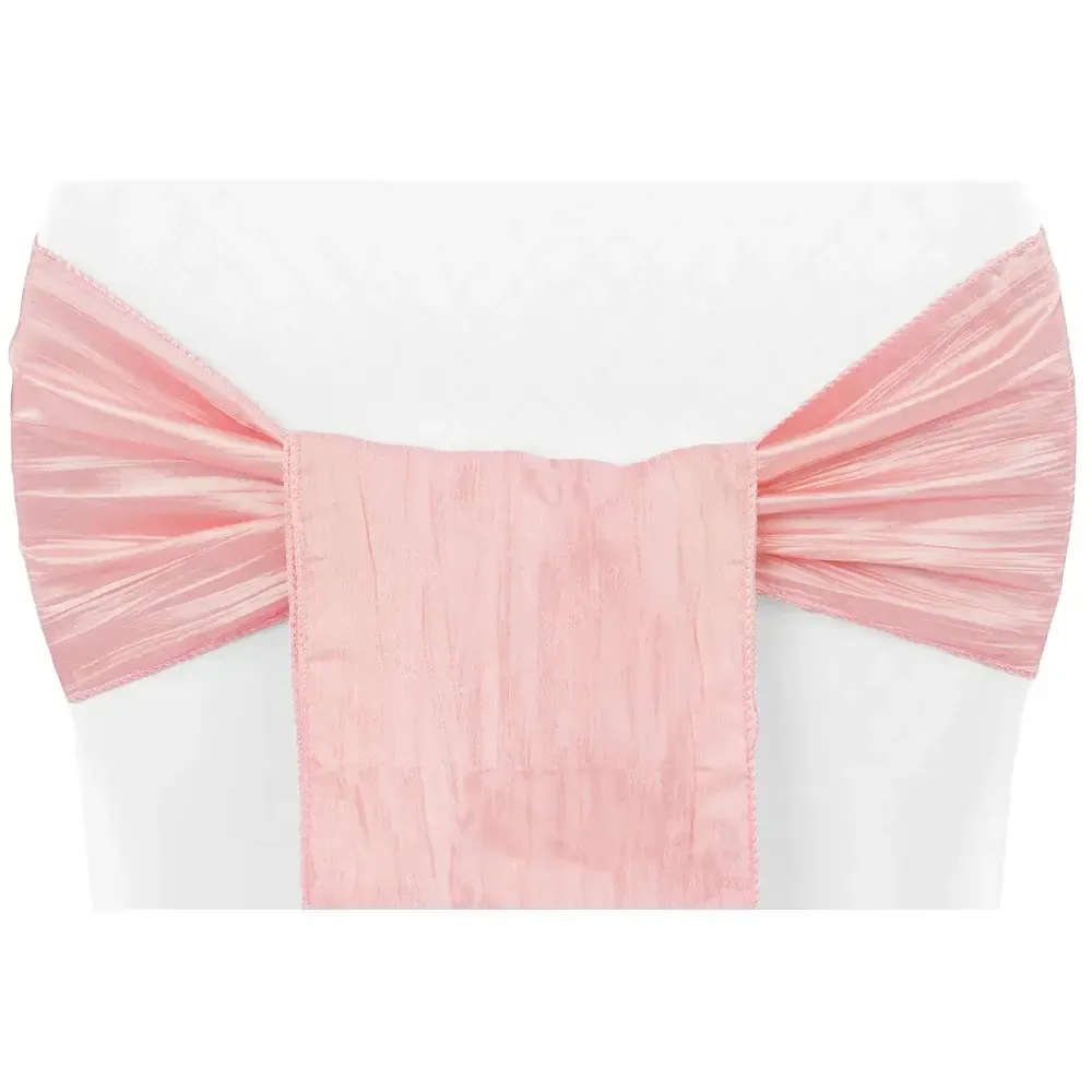 Dusty Rose Mauve Crinkle Chair Sash