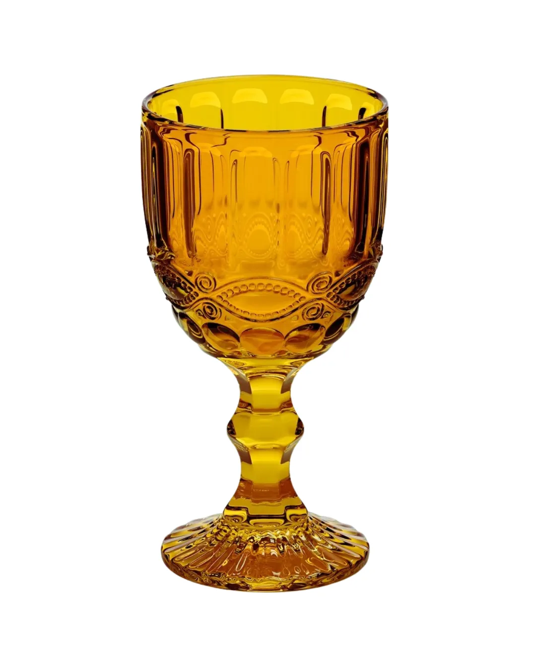 Amber Water Goblet