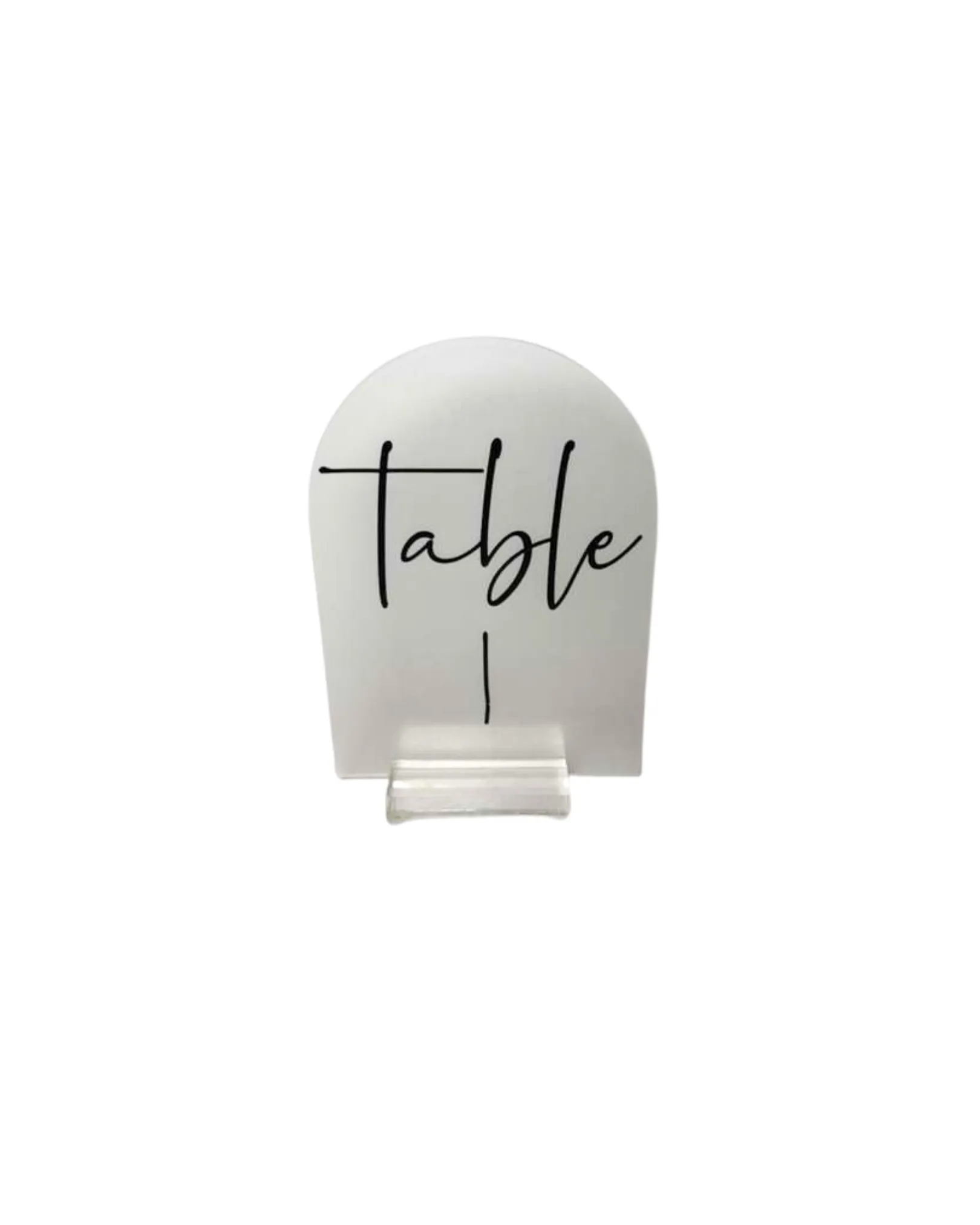 Acrylic & Black Arch Table Numbers Set (1-20)