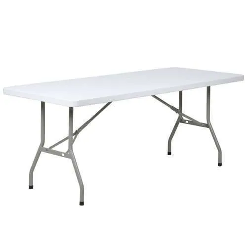 White Plastic Rectangle Table 6ft