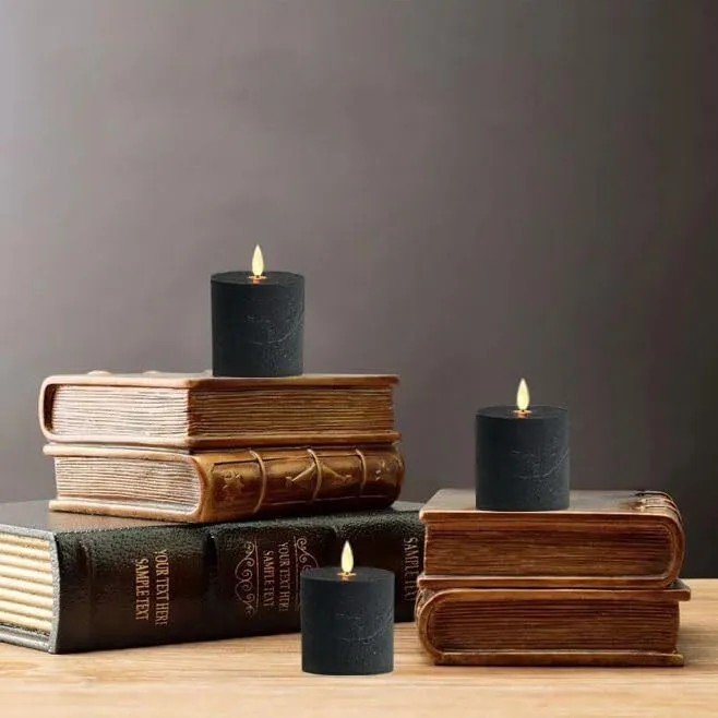 Black Pillar LED Candle