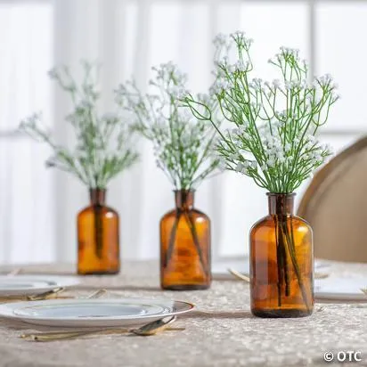 Medium Amber Glass Vase