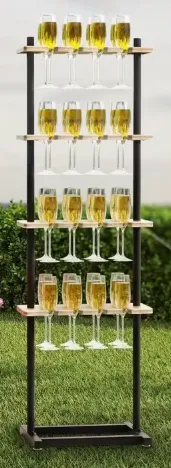 Champagne Wall Wooden Stand
