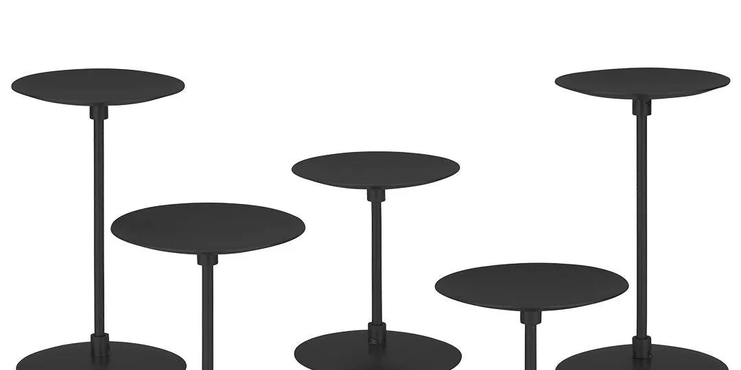 Pillar Black Metal Candleholder