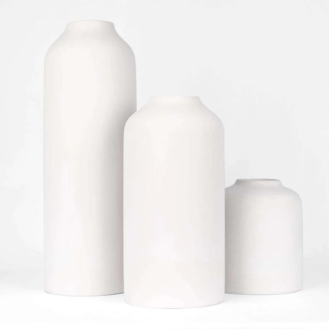 White Medium Ceramic Vase