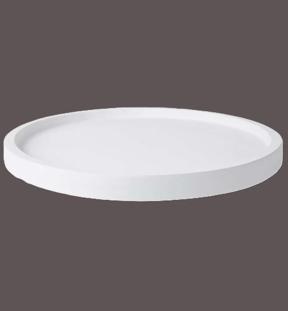 White Ceramic Round Food Stand