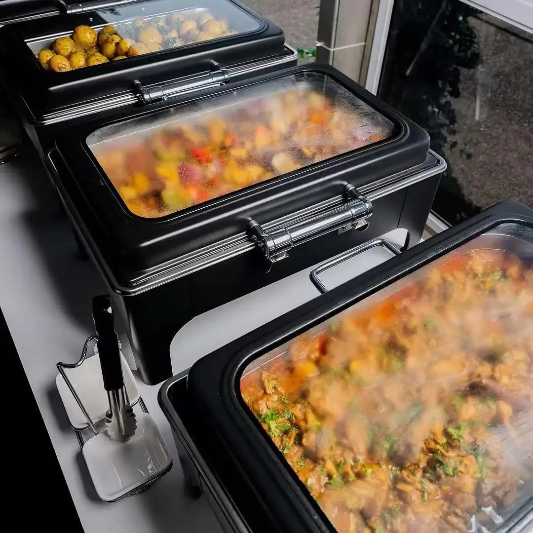 Matte Black Chafing Dish - Rectangular