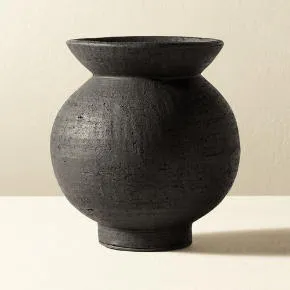 Black Terracotta Vase
