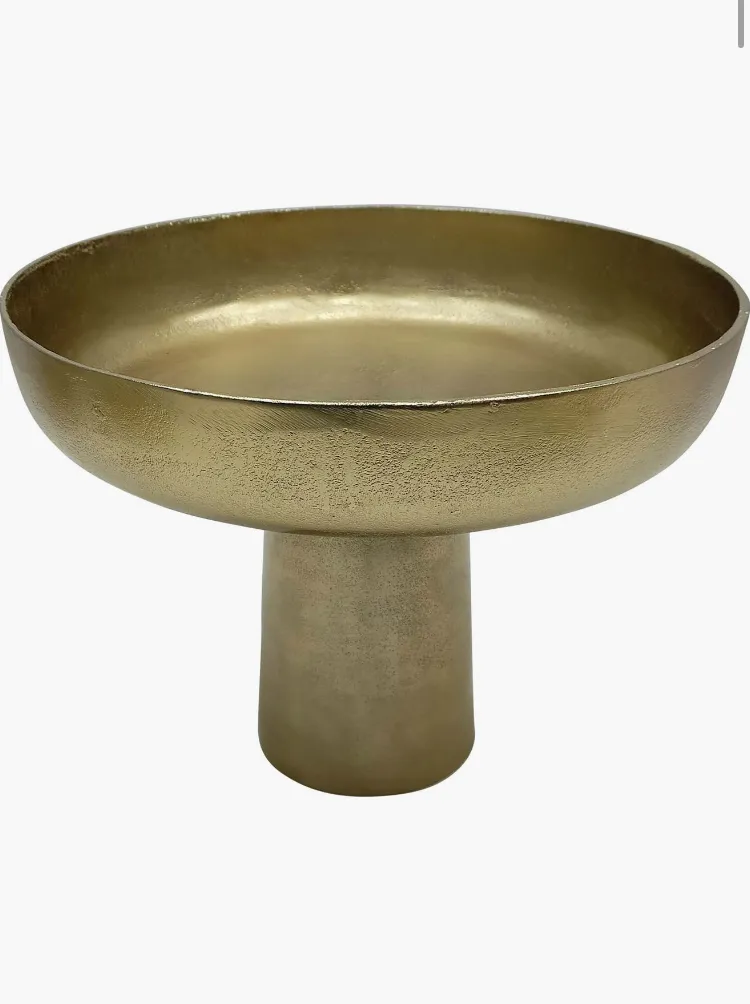Gold Metal Standing Bowl