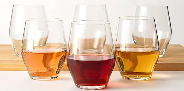Stemless Crystal Wine Glass