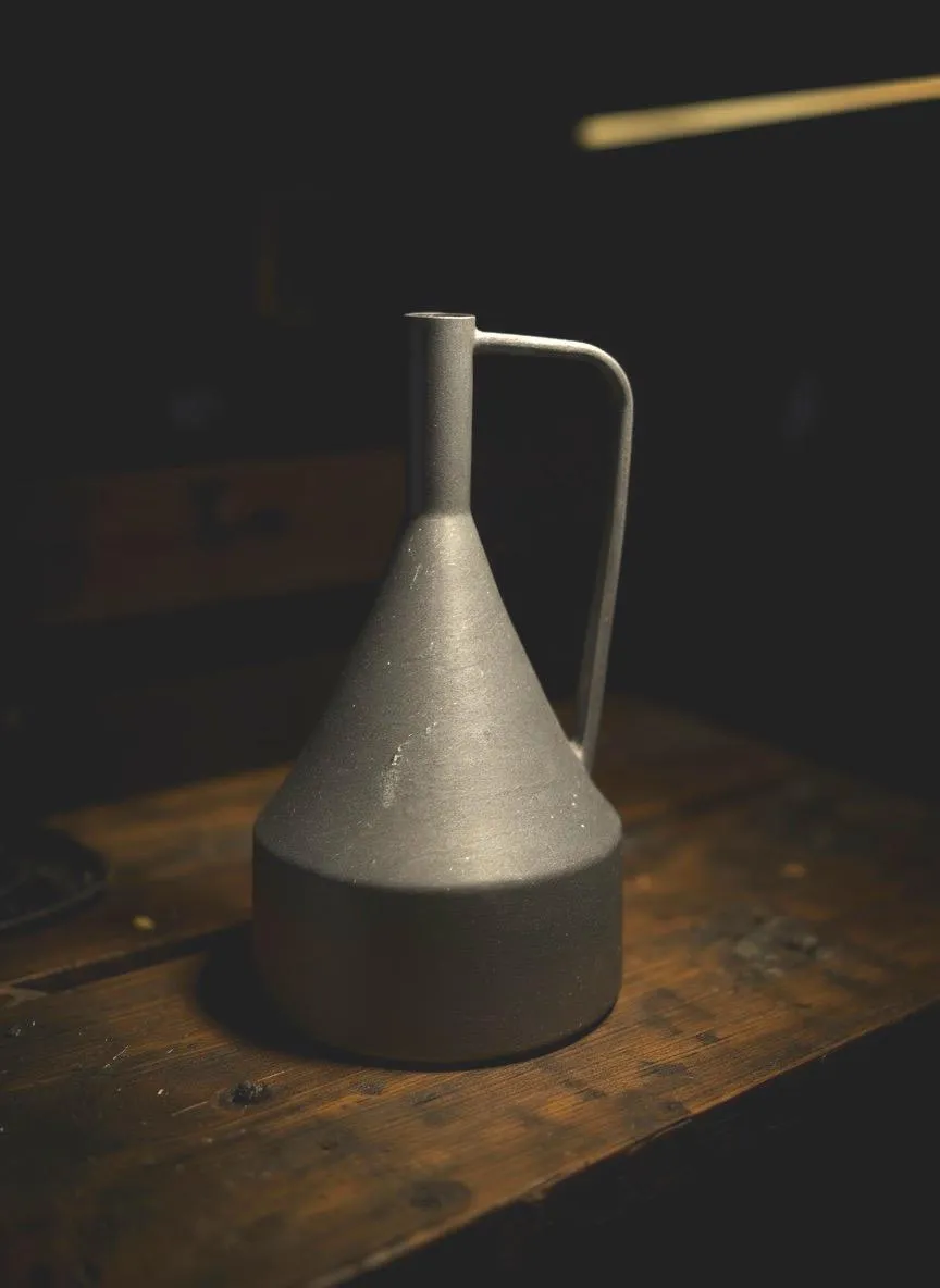 Black Ceramic Vase w/ Handle