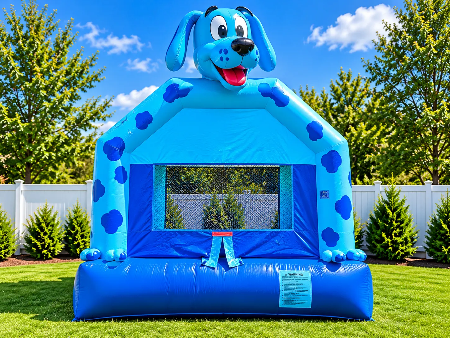 Blue Dog Inflatable Bounce House