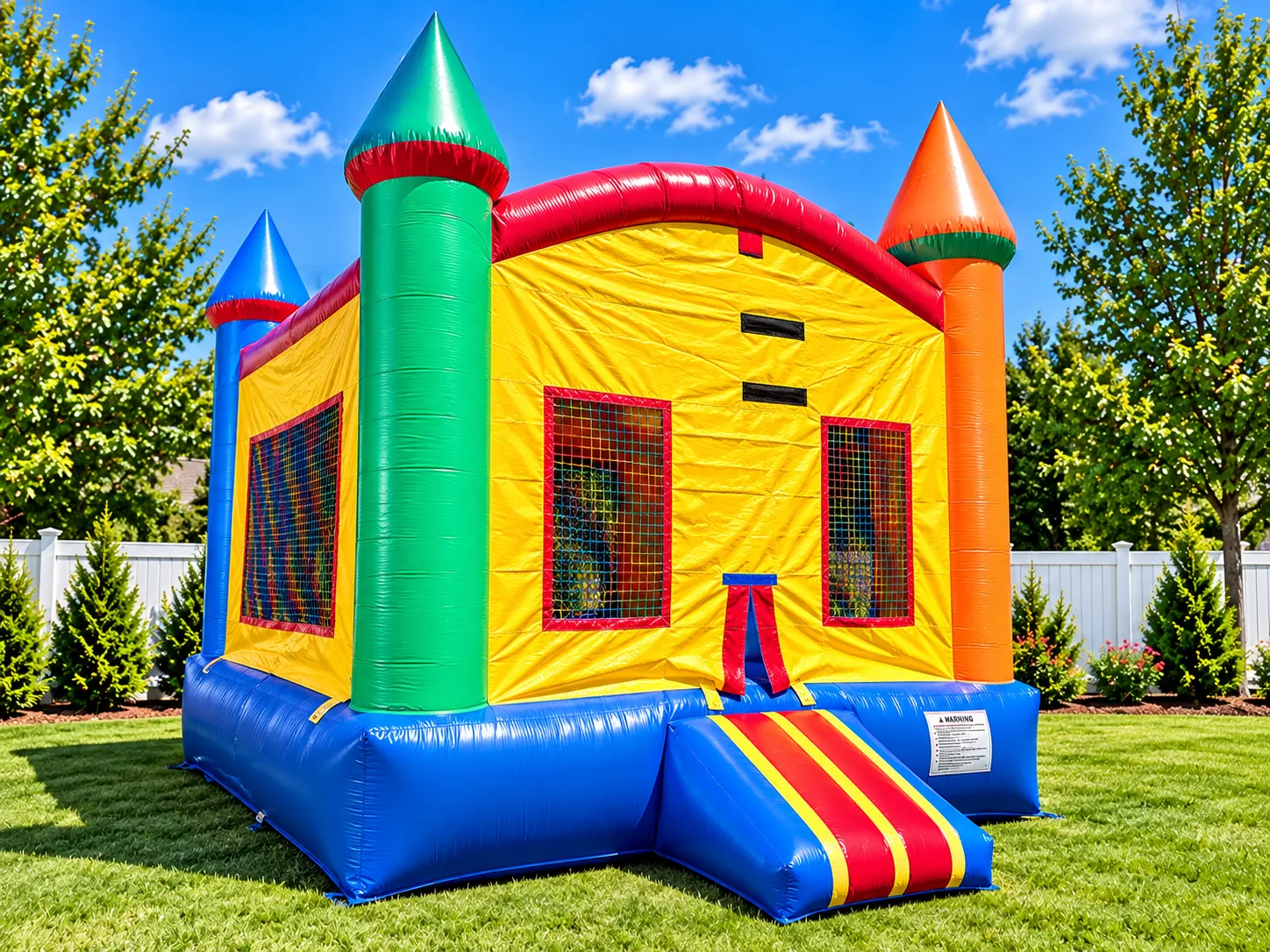 Multi-Colored Castle Bounce House