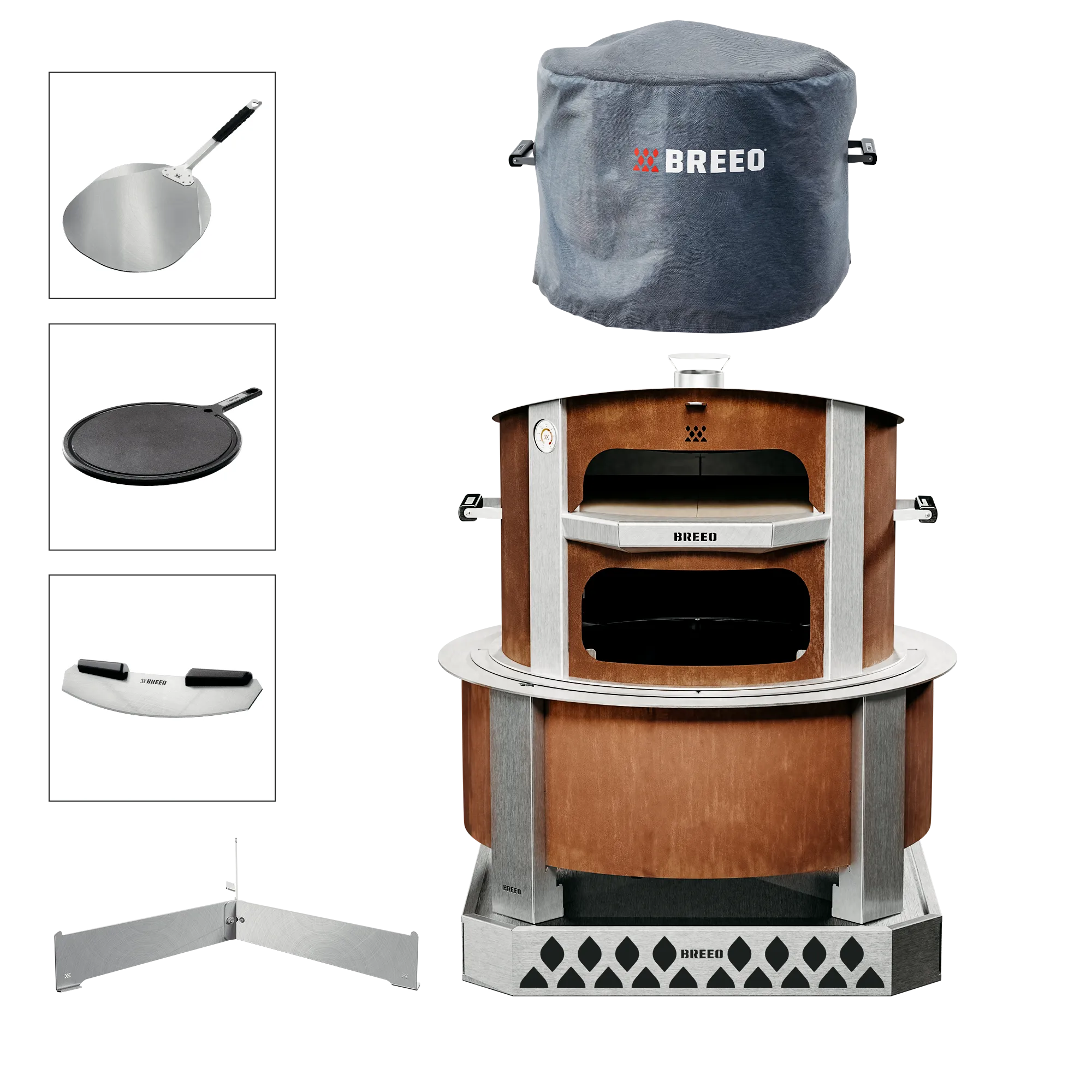 Breeo fire ring, pizza oven and cooking kit 