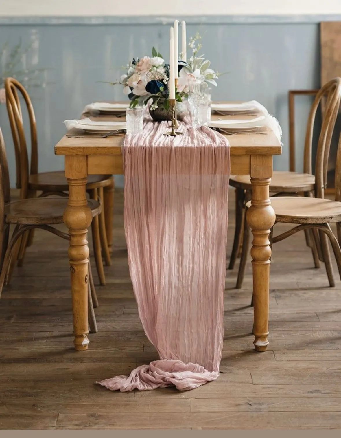 8"x120" Mauve Table Runner