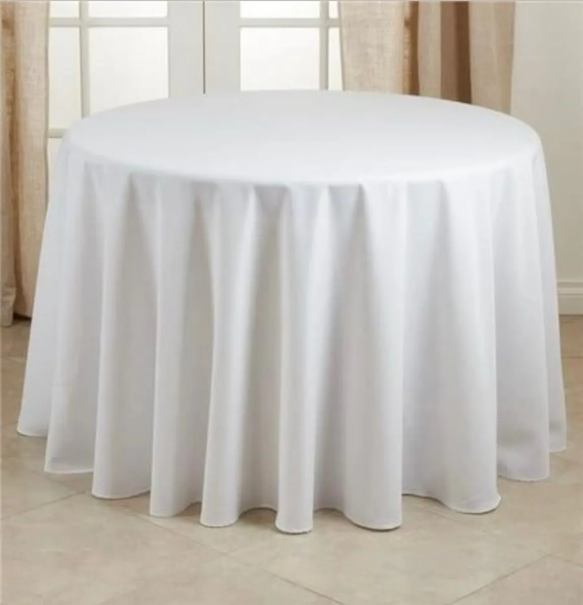 Round Tablecloth - White