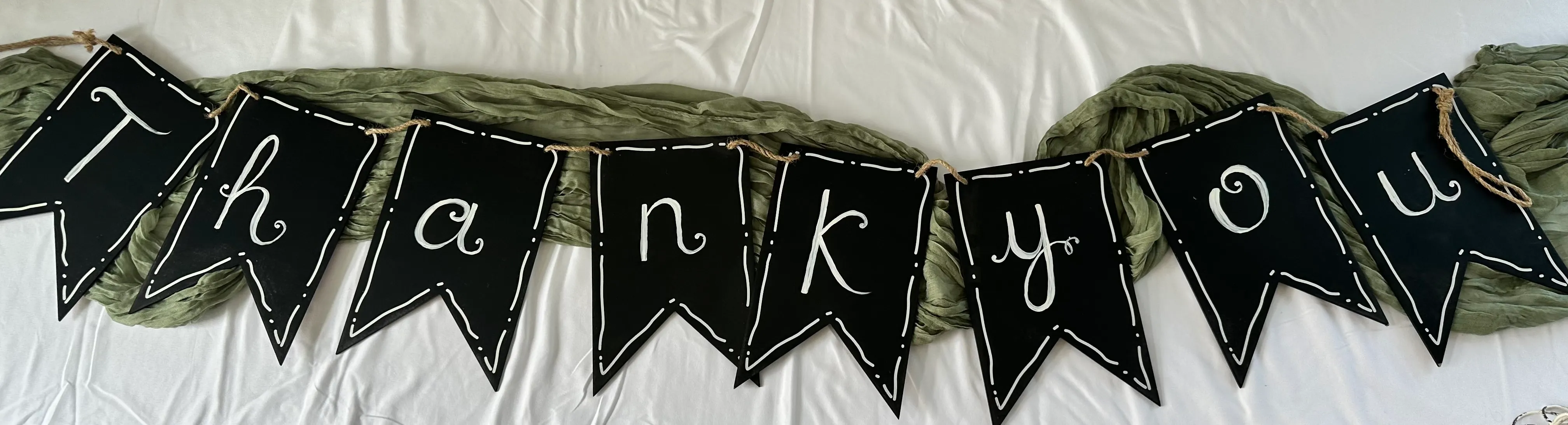 Thank You Banner - Black & White