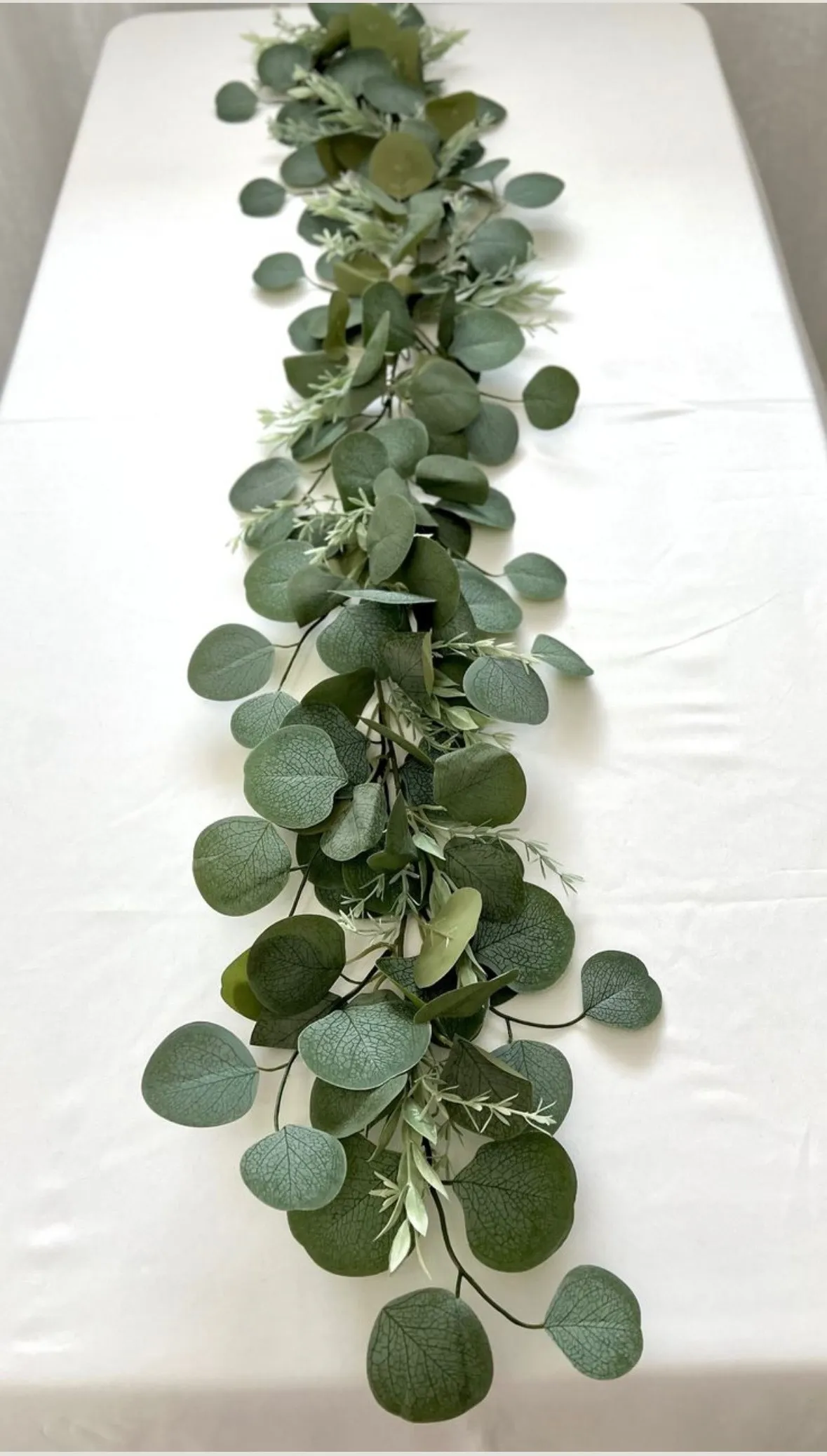 72" Faux Eucalyptus Runner