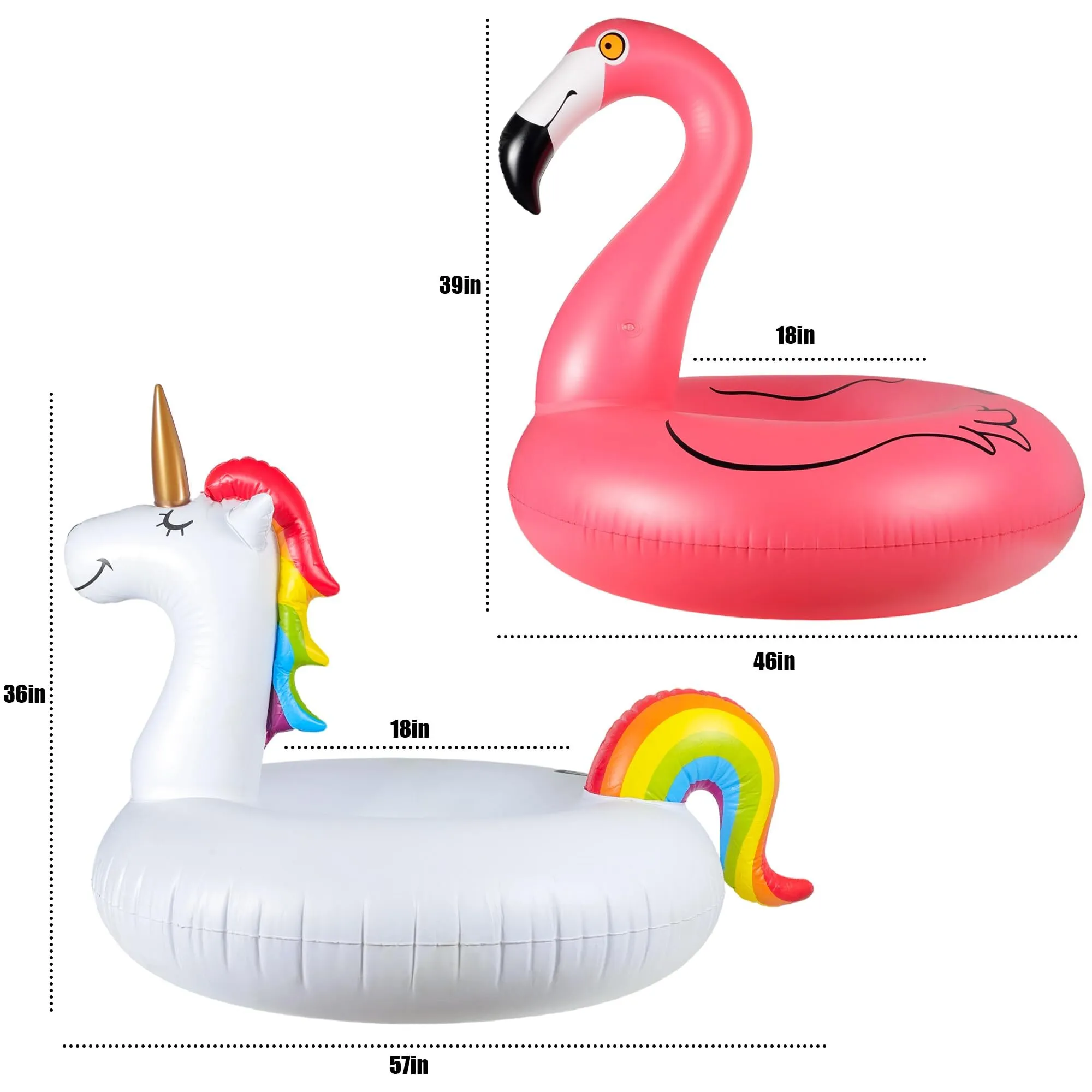 Flamingo + Unicorn Pool Floats