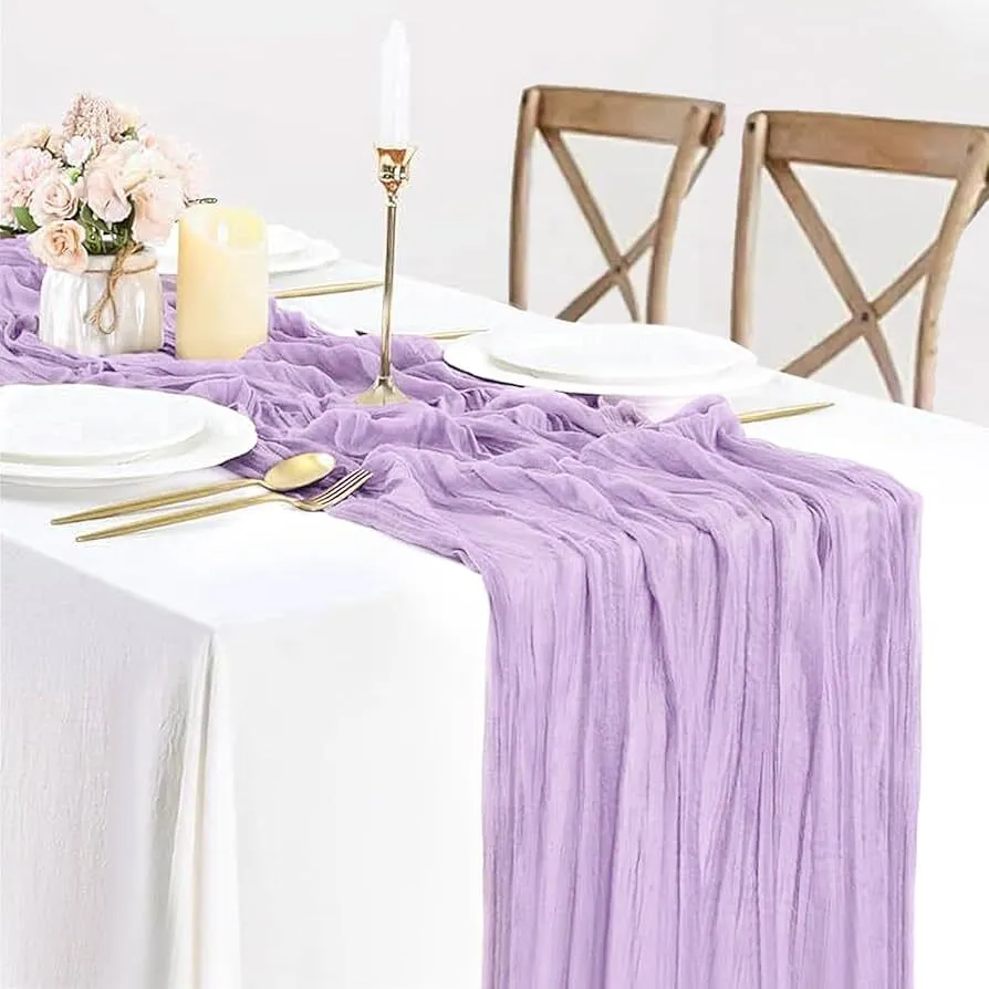 Lilac Cheesecloth Runner