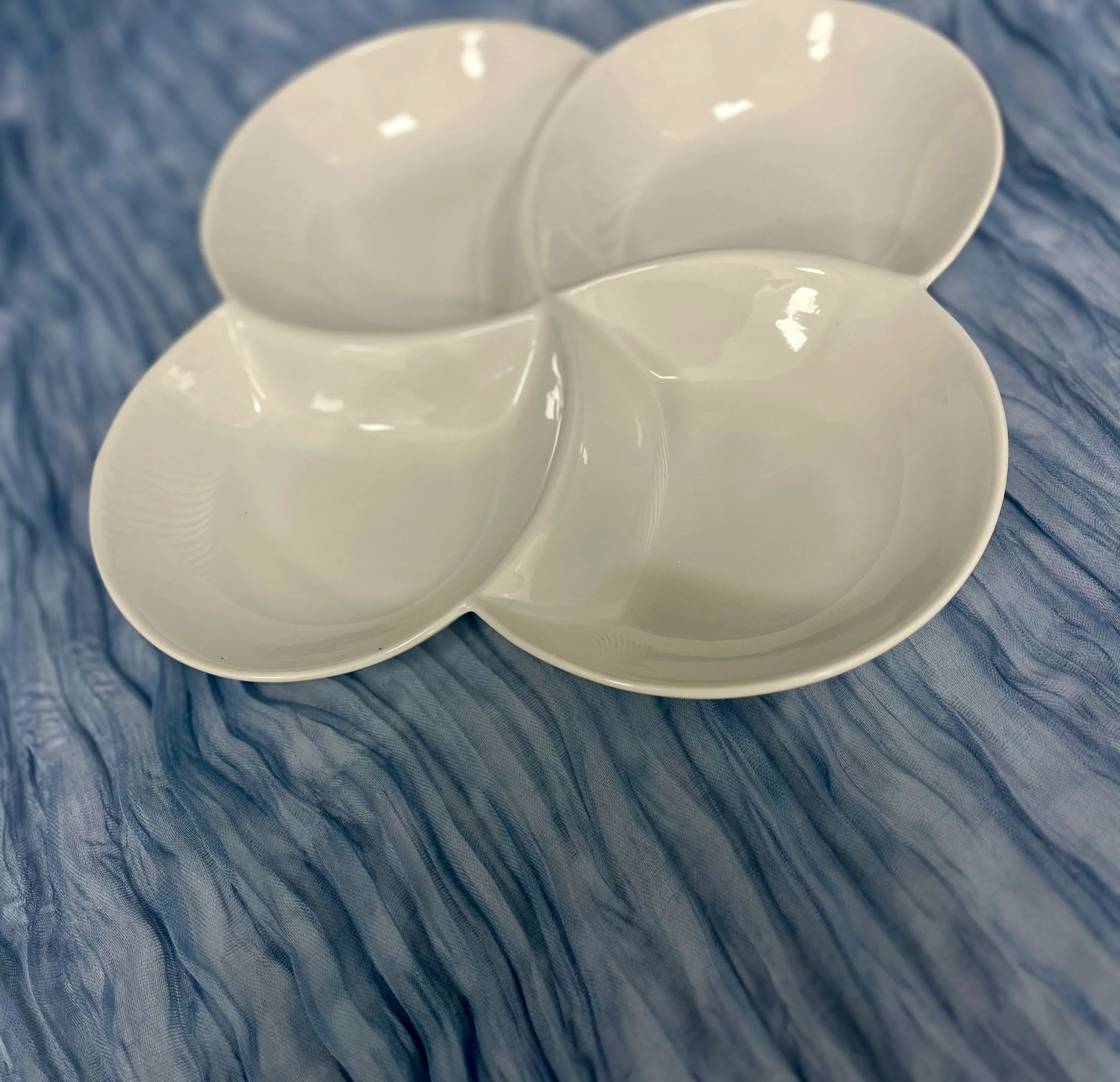 White 4-Sectioned Platter