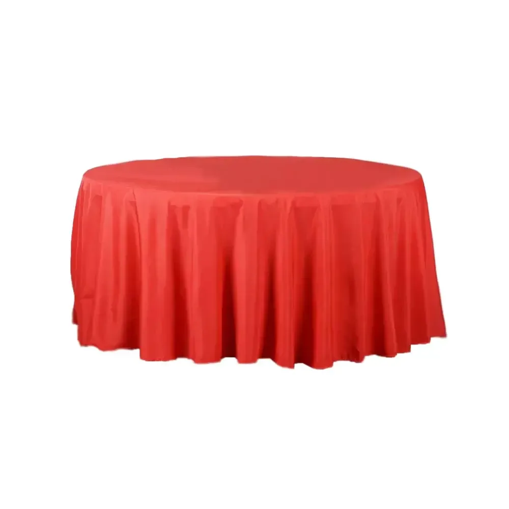 120" Red Polyester Tablecloth