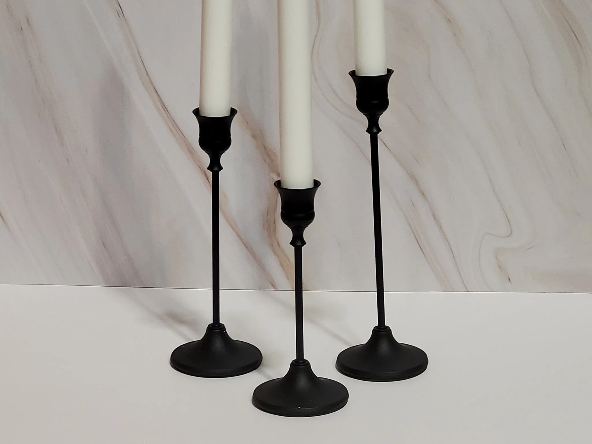 7" Black Taper Candle Holder