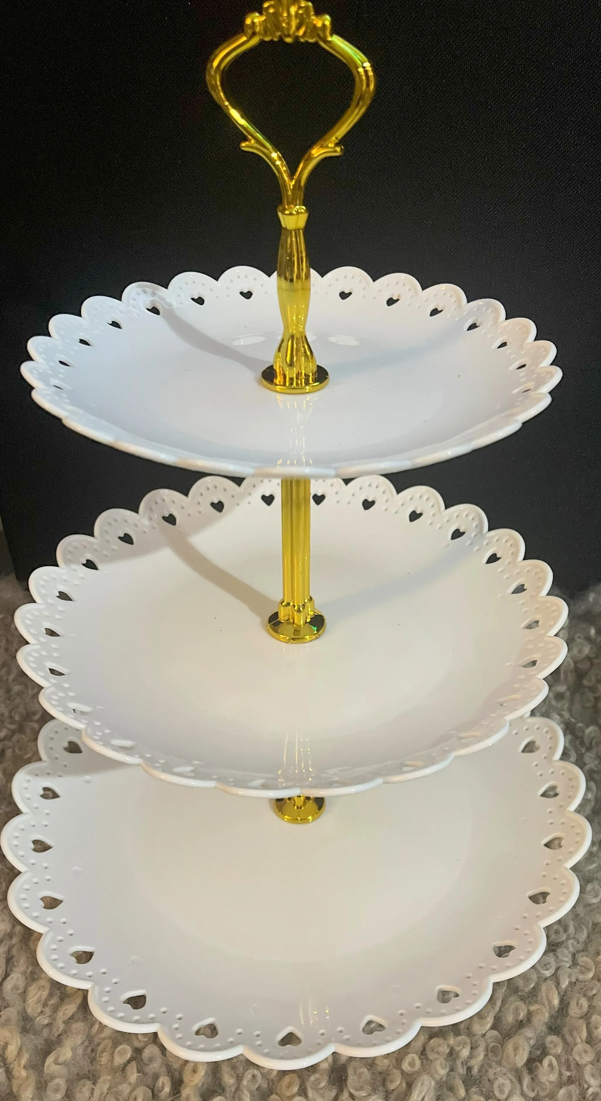 3-Tiered White Stand