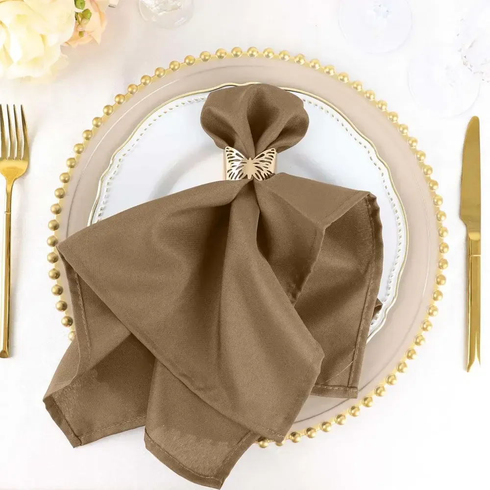Taupe Polyester Napkin