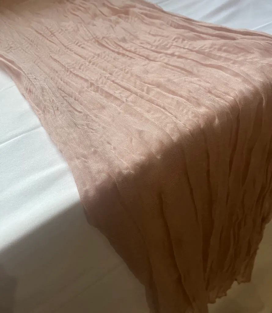 Dusty Rose Cheesecloth Table Runner
