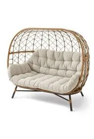 Wicker Egg Love Seat