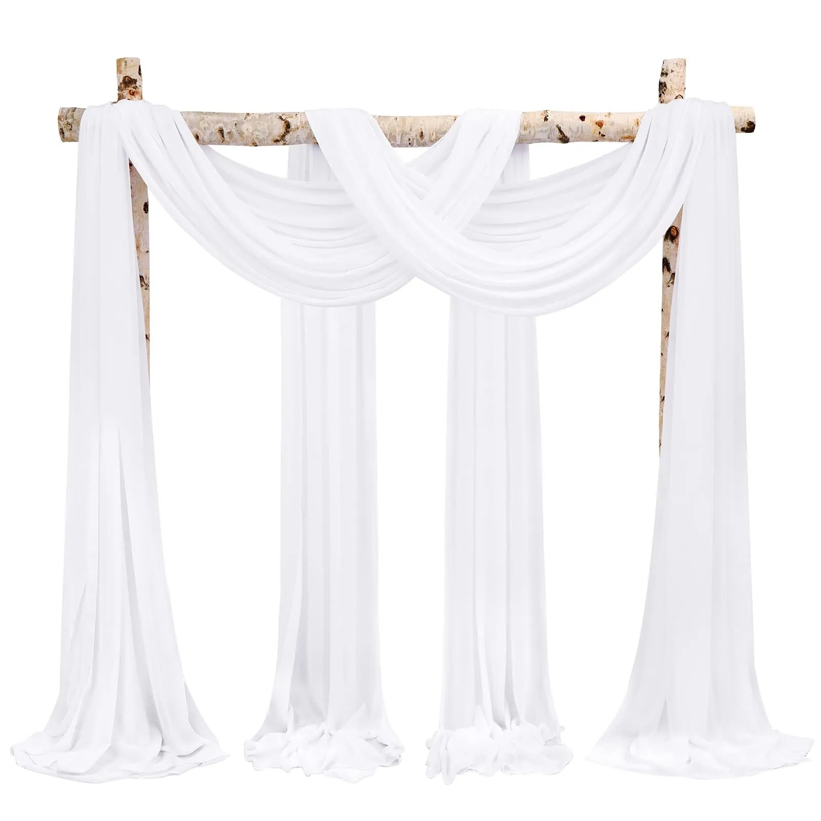 White Chiffon Arch Draping