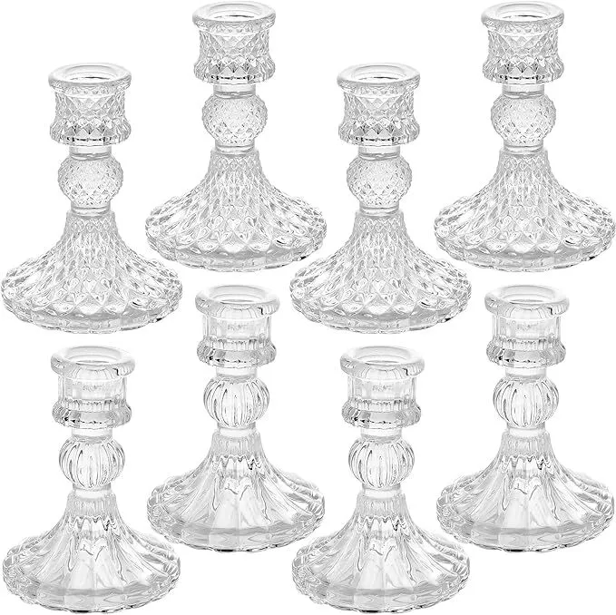 Assorted Glass Taper Candle Holder